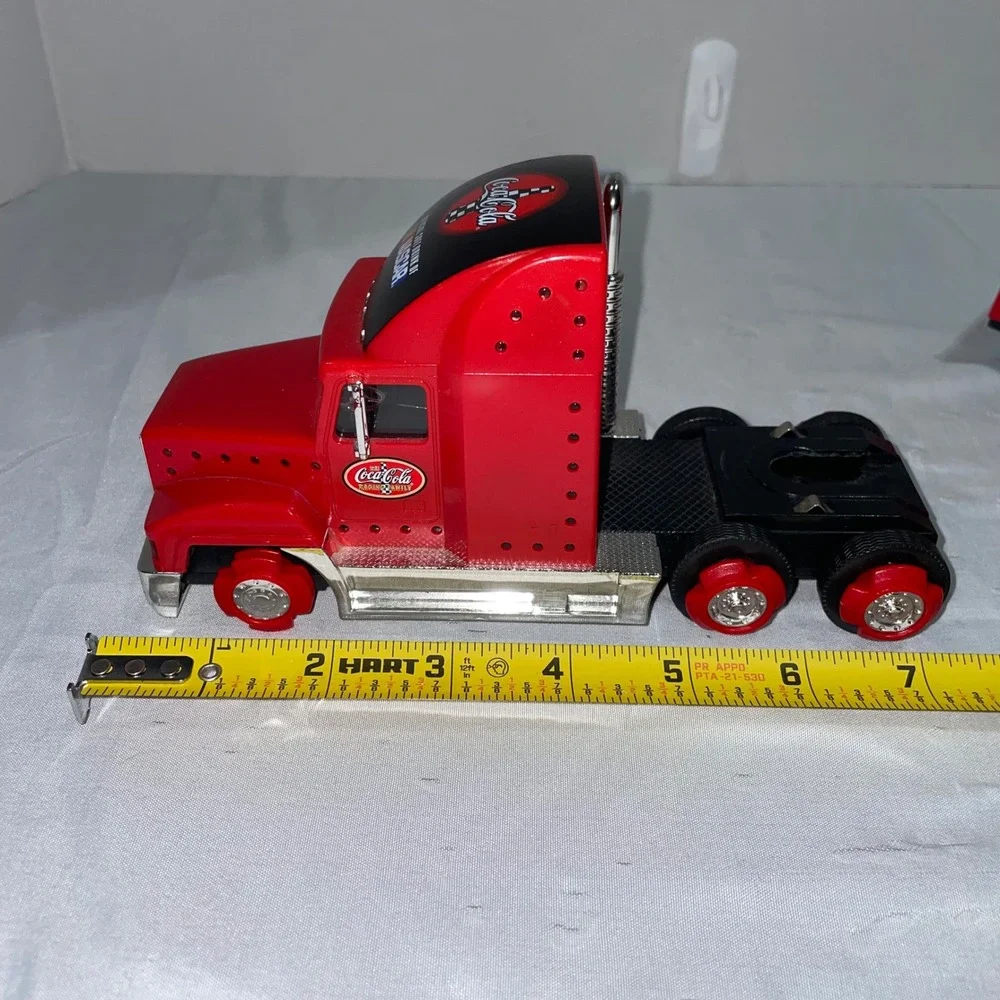 Coca-Cola NASCAR Semi Truck Trailer Santa Claus Red Diecast Hauler COKE 02